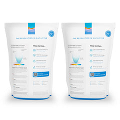 PrettyLitter gros plan des granules en gel montrant absorption efficace