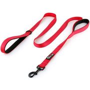 Primal Pet Gear laisse face avant montrant design rouge et double poignée pour contrôle