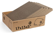 PrimePets boîte griffoir XL vue avant montrant ouverture et surface pour confort