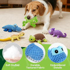 PrimePets grenouille verte texture du tissu et rembourrage durable visible