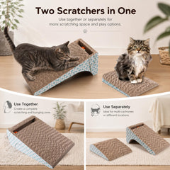 PrimePets griffoir utilisé par un chat pour griffer et se reposer