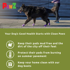 Protex PawZ bottine enfilée sur patte montrant ajustement facile