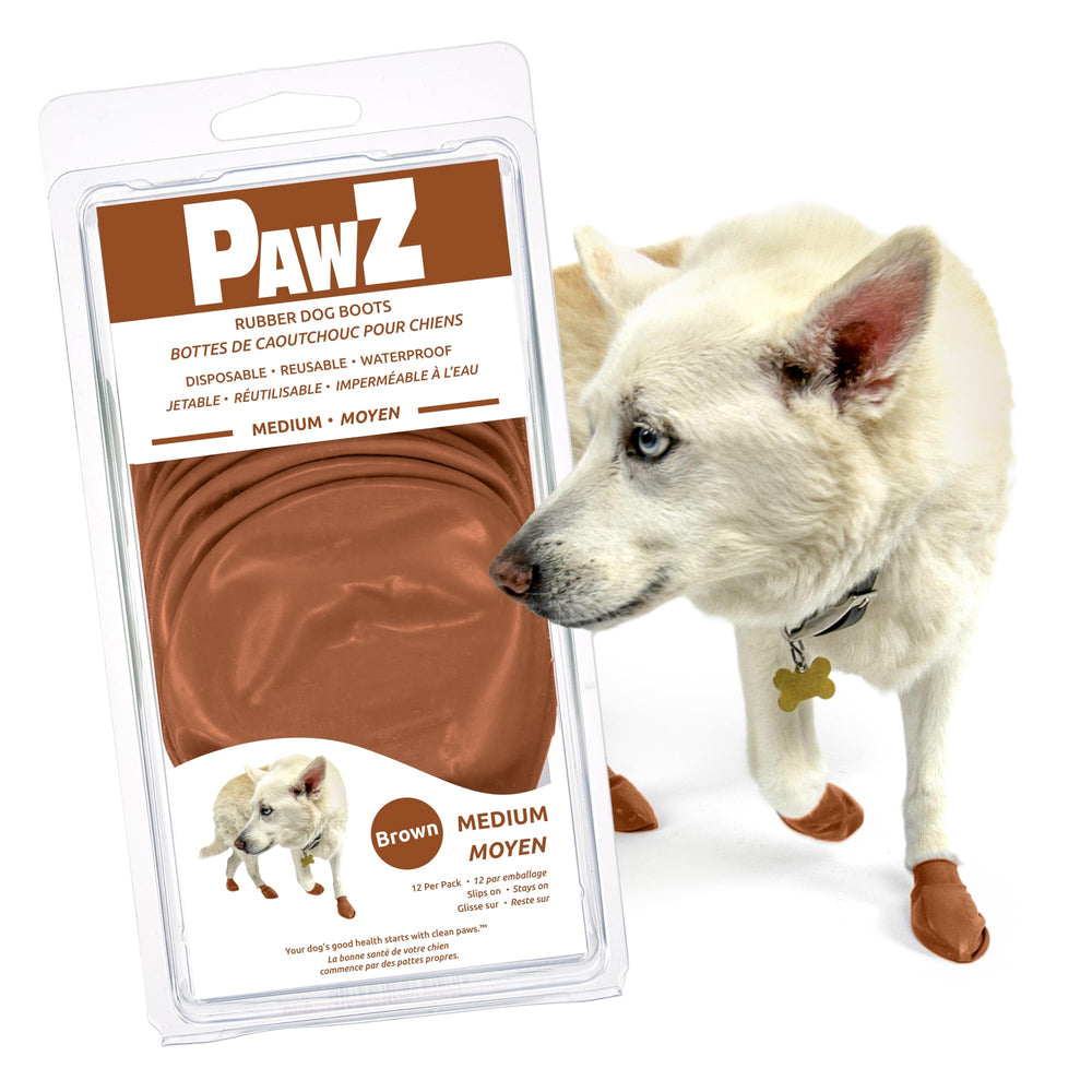 Protex PawZ vue avant de l'emballage montrant les bottines et leur praticité