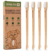 Prymal Pets brosse dentaire frontale en bambou, nettoyage efficace