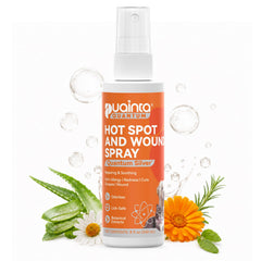 PUAINTA emballage avant montrant spray et bénéfice calmant