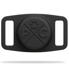 Pup Culture vue de face du porte-AirTag, maintien sécurisé du tracker