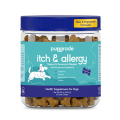 PupGrade emballage face montrant 60 friandises et usage quotidien