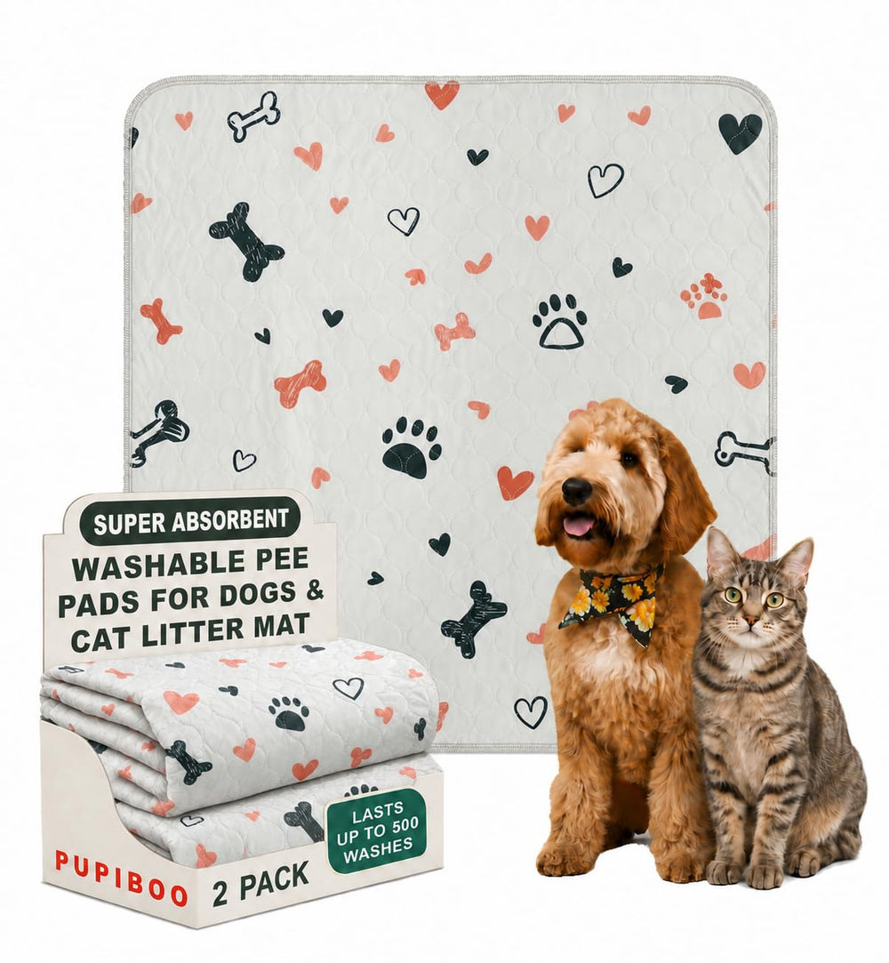 PUPIBOO emballage frontal présentant tapis absorbant et avantages durables