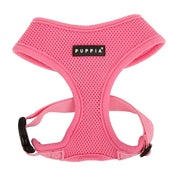 Puppia harnais face rose montrant maintien et confort