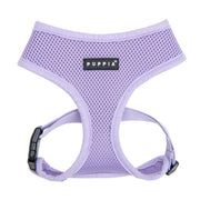 Puppia harnais violet vue avant présentant fermeture rapide et maintien sûr