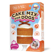 Puppy Cake emballage avant montrant le mélange citrouille et gain de temps
