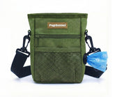 PupSensei pochette face avant vert army montrant poches et fermeture sécurisée