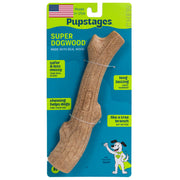 Pupstages vue avant du Super Dogwood Stick montrant la forme et la taille — durable