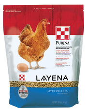Purina Layena sac 10 lb montrant l’emballage et les informations produit pour une alimentation fiable