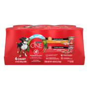Purina ONE boîte avant montrant poulet et bœuf pour appétence