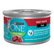 Purina ONE face de la boîte montrant l'emballage et l'appât pour chat