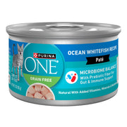 Purina ONE boîte face montrant recette poisson océan et attrait