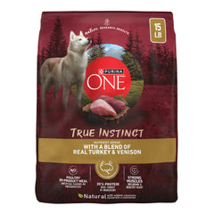 Purina ONE sac 15 lb face montrant l'emballage complet et la marque