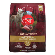 Purina ONE sac devant montrant la recette dinde et venaison bénéfice clarté