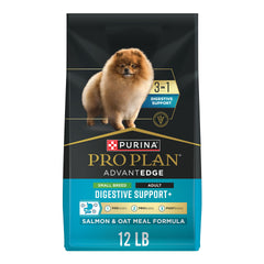 Purina Pro Plan sac face avant montrant la formule saumon et bénéfice digestif