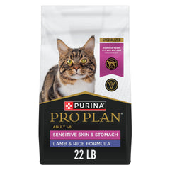 Purina Pro Plan sac 22 lb face montrant le conditionnement et tranquillité d'esprit