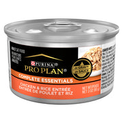 Purina Pro Plan boîte devant montrant la recette poulet et riz, goût attractif