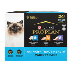 Purina Pro Plan vue de face du paquet de 24 boîtes, présentation pratique