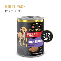 Purina Pro Plan chiot qui mange illustrant appétit et énergie