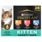 Purina Pro Plan pack avant packaging montrant assortiment et choix nutritif