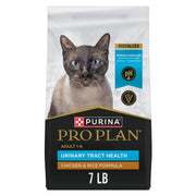 Purina Pro Plan emballage avant 7 lb montrant poulet et bénéfice santé urinaire