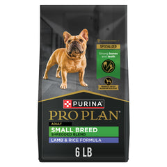 Purina Pro Plan emballage avant montrant la recette Lamb & Rice, attrayante pour choix nutritionnel