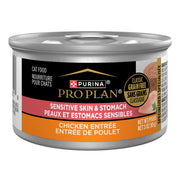 Purina Pro Plan vue avant de la boîte montrant l'étiquette et l'attrait visuel