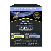 Purina Pro Plan FortiFlora emballage avant montrant kit pratique et bénéfice rapidité