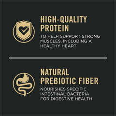 Purina Pro Plan gros plan des croquettes, illustre la texture croquante bénéfique