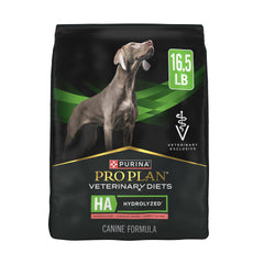 Purina Pro Plan HA paquet face montrant la formule saumon bénéfice hypoallergénique