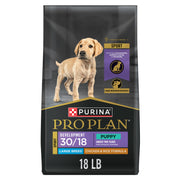 Purina Pro Plan paquet avant montrant la recette poulet et riz, fiable pour croissance