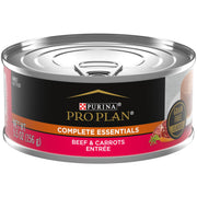 Purina Pro Plan vue face de la conserve montrant l'étiquette bénéfice pratique