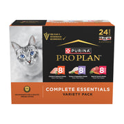 Purina Pro Plan pack avant montrant 24 boîtes, pratique pour stocker