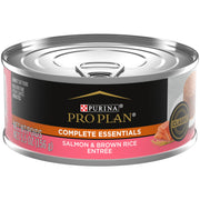 Purina Pro Plan face de la boîte montrant la recette Saumon, clair et informatif