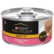 Purina Pro Plan boîte frontale montrant recette saumon et thon bénéfice appétence