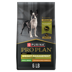 Purina Pro Plan sachet avant montrant l'étiquette pour gestion du poids