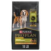 Purina Pro Plan sac 18 lb montré sur fond neutre, praticité et nutrition