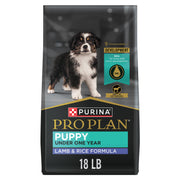 Purina Pro Plan sachet avant montrant design et poids 18 lb, confiance nutritionnelle