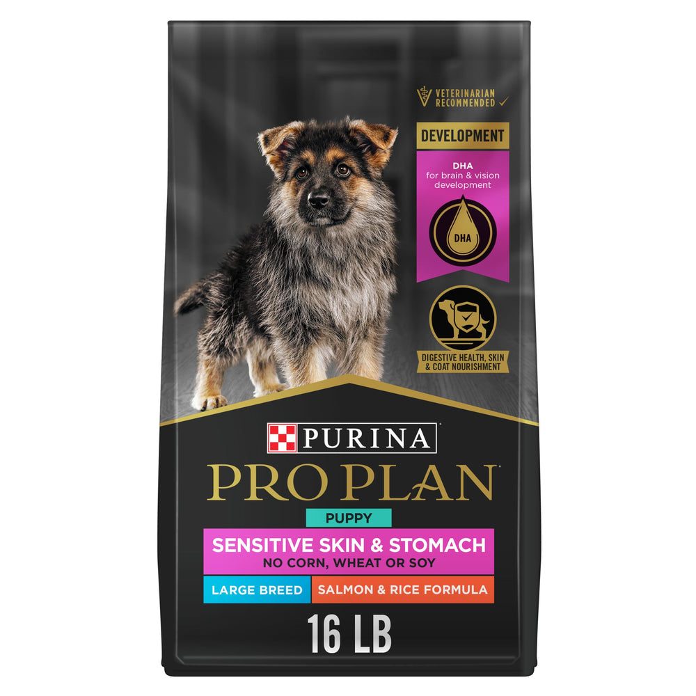 Purina Pro Plan vue face du sac montrant l’étiquette et le format pratique
