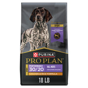 Purina Pro Plan sac 18 lb affiché face avant montrant l’étiquette et bénéfice énergie