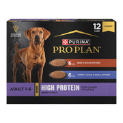 Purina Pro Plan emballage face montrant l'assortiment pratique et attrayant