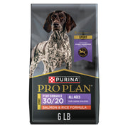 Purina Pro Plan sac avant montrant l'étiquette et avantage performance
