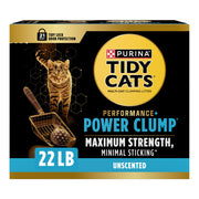 Purina Tidy Cats boîte 22 lb vue avant bénéfice stockage pratique