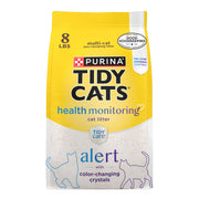 Purina Tidy Cats emballage avant montrant format 8 lb et bénéfice contrôle des odeurs