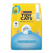 Purina Tidy Cats emballage avant montrant un contrôle d'odeurs fiable